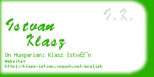 istvan klasz business card